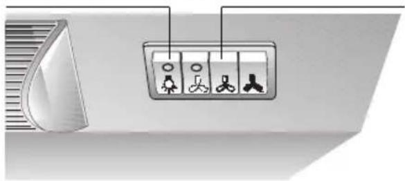 Diagram showing four icons with Chinese labels pointing to a control panel, likely indicating safety or emergency settings.