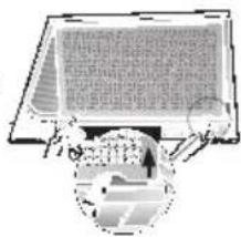 Illustration of a computer monitor with a grid screen and a circular button labeled 'Start' (no text or symbols on the screen)