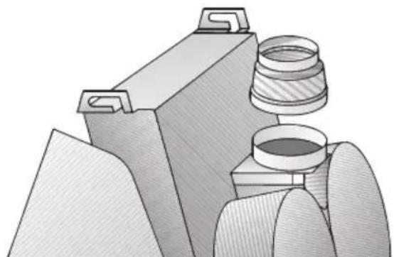 NEFF D2654X0 - Aansluiting luchtafvoerbuis ∅ 100 mm: - 1