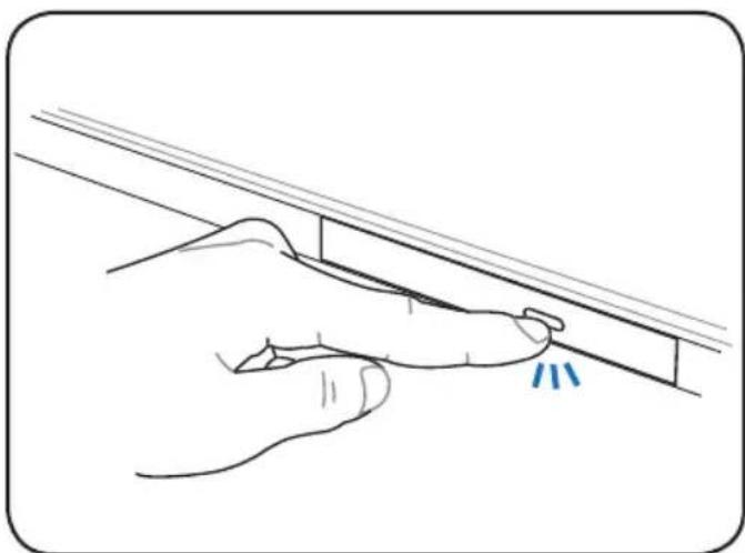 ASUS K56CM - Inserting an optical disc - 1