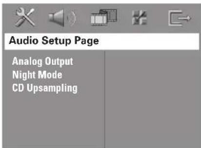 PHILIPS HTS8010S - Accès à la page de configuration audio - 1