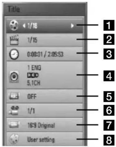 Title 1/18 1/15 0:00:01 / 2:05:53 1 ENG 5.1CH OFF 1/1 16:9 Original User setting 1 2 3 4 5 6 7 8