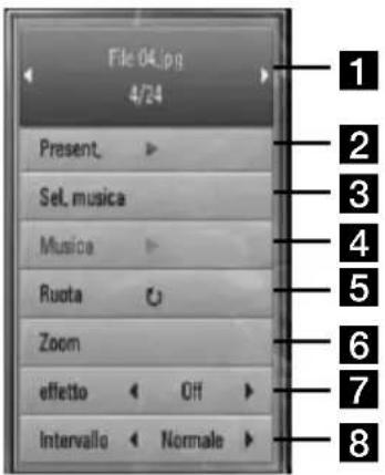 File 04.jpg 4/24 Present. Sel. musica Musica Ruota Zoom effetto Off Intervallo Normale 1 2 3 4 5 6 7 8
