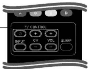 TV CONTROL INPUT CH VOL SLEEP