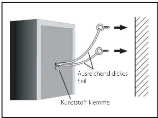 Ausreichend dickes Seil Kunststoff klemme