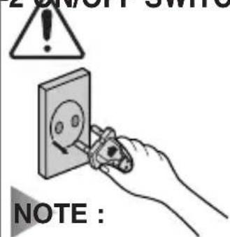 2 ON/OFF SWITCH NOTE :