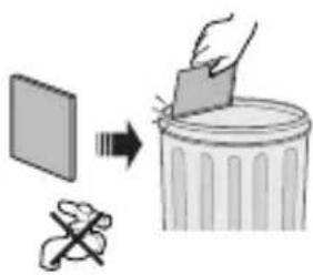 Diagram illustrating a process of removing a plastic bag into a trash bin, with corresponding icons for image subtraction and cleaning.