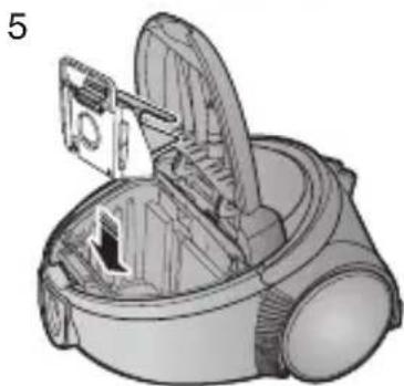 SAMSUNG SC5345 - CHANGING THE DUST BAG - 5