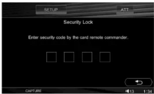 SONY XAV-W1 - Attivazione della funzione di sicurezza - 1