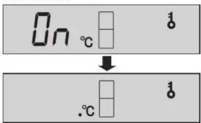 On °C ↓ .°C