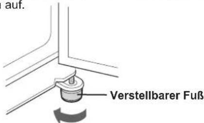 auf. Verstellbarer Fuß