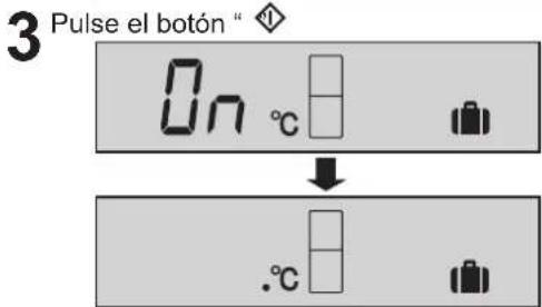 3 Pulse el botón " ◇ On °C ↓ .°C