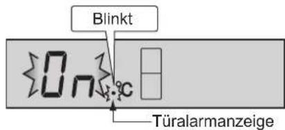 Blinkt 0n°C Türalarmanzeige