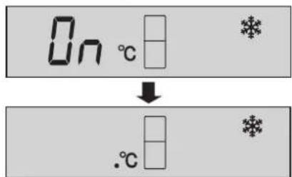 On °C ↓ .°C