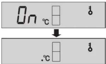 On °C ↓ .°C