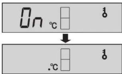 On °C ↓ .°C
