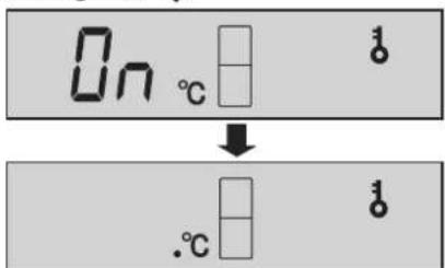 On °C ↓ .°C