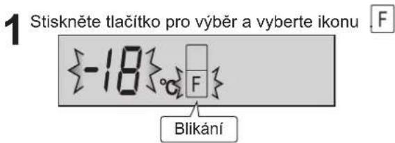 1 Stiskněte tlačítko pro výběr a vyberte ikonu F {-18} F Blikání