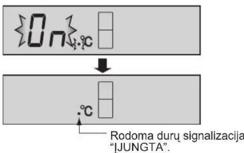 On °C °C Rodoma duru signalizacija "JUNGTA".