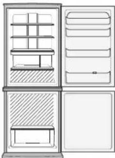 SHARP SJ-RP320TBK - Plus d'aliments peuvent être rangés en retirant les accessoires suivants comme indiqué dans la figure ci-dessous. - 1