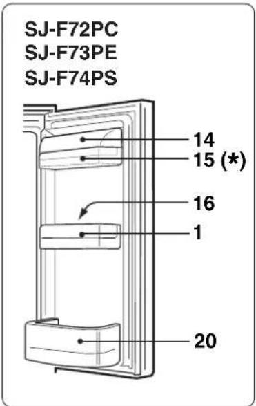 SJ-F72PC SJ-F73PE SJ-F74PS 14 15 (*) 16 1 20