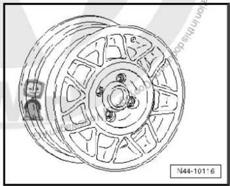 VOLKSWAGEN Polo (1995) - Wheel allocation Passat, type 35l model year 1994 to model year 1997 - 6