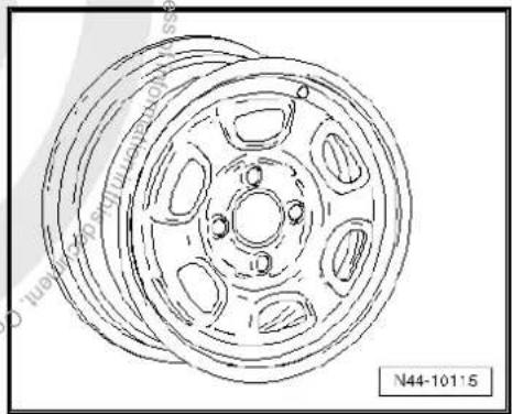 VOLKSWAGEN Polo (1995) - Wheel allocation for Vento; type 1HX0, 1H - 5