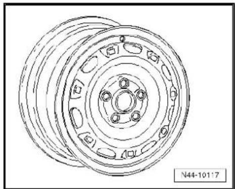 VOLKSWAGEN Polo (1995) - Wheel allocation Polo saloon/sedan, type 9N model year 2004 to model year 2005 - 2