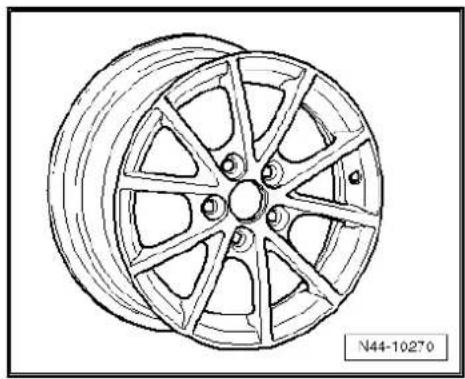 VOLKSWAGEN Polo (1995) - Wheel allocation for Polo BlueMotion, type 9N model year 2007 to model year 2009 - 4