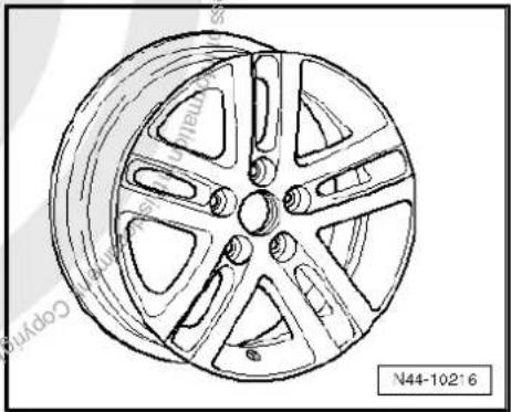 VOLKSWAGEN Polo (1995) - 1K0 601 025 AD - Wheel and tyre combination ⇒ page 273 - 4