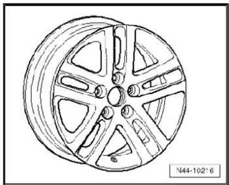 VOLKSWAGEN Polo (1995) - 1K0 601 025 AD - Wheel and tyre combination ⇒ page 326 - 1