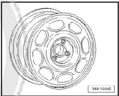 VOLKSWAGEN Polo (1995) - Wheel allocation Polo, type 6N from model year 2000 to model year 2001 - 3