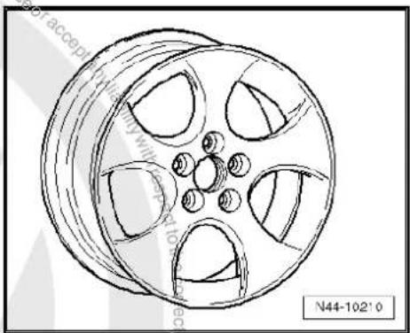 VOLKSWAGEN Polo (1995) - 1K0 601 025 AD - Wheel and tyre combination ⇒ page 273 - 3