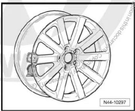 VOLKSWAGEN Polo (1995) - 1K0 601 025 AD - Wheel and tyre combination ⇒ page 326 - 7