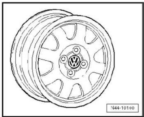VOLKSWAGEN Polo (1995) - Wheel allocation Lupo FSI, type 6E model year 2001 to model year 2006 - 2
