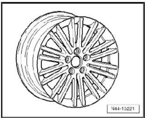 VOLKSWAGEN Polo (1995) - 1K0 601 025 AD - Wheel and tyre combination ⇒ page 273 - 1