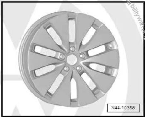 VOLKSWAGEN Polo (1995) - 1K0 601 025 AD - Wheel and tyre combination ⇒ page 326 - 6