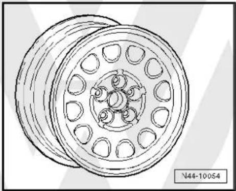 VOLKSWAGEN Polo (1995) - Wheel allocation Passat, type 35l model year 1994 to model year 1997 - 18