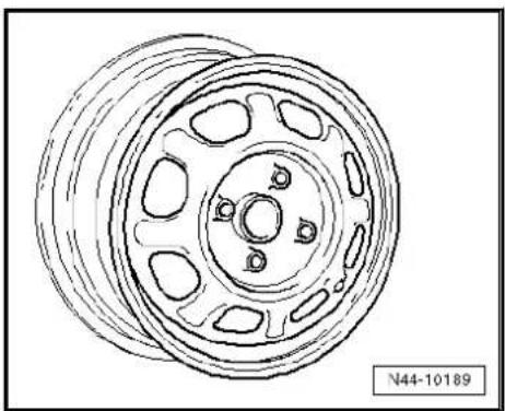 VOLKSWAGEN Polo (1995) - Wheel allocation Polo estate type 6KV model year 1998 to model year 2002 - 4