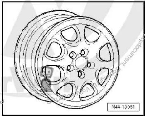 VOLKSWAGEN Polo (1995) - Wheel allocation Passat, type 35l model year 1994 to model year 1997 - 22