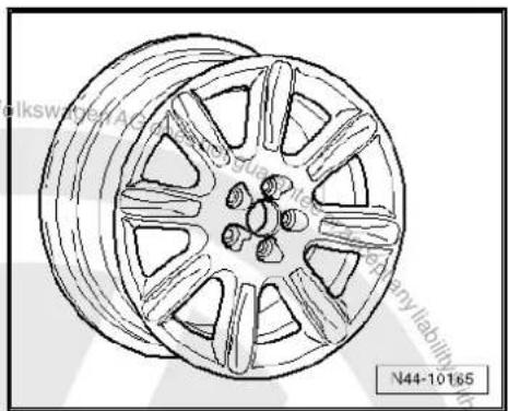 VOLKSWAGEN Polo (1995) - Wheel allocation for CrossPolo, type 9N model year 2006 to model year 2009 - 5