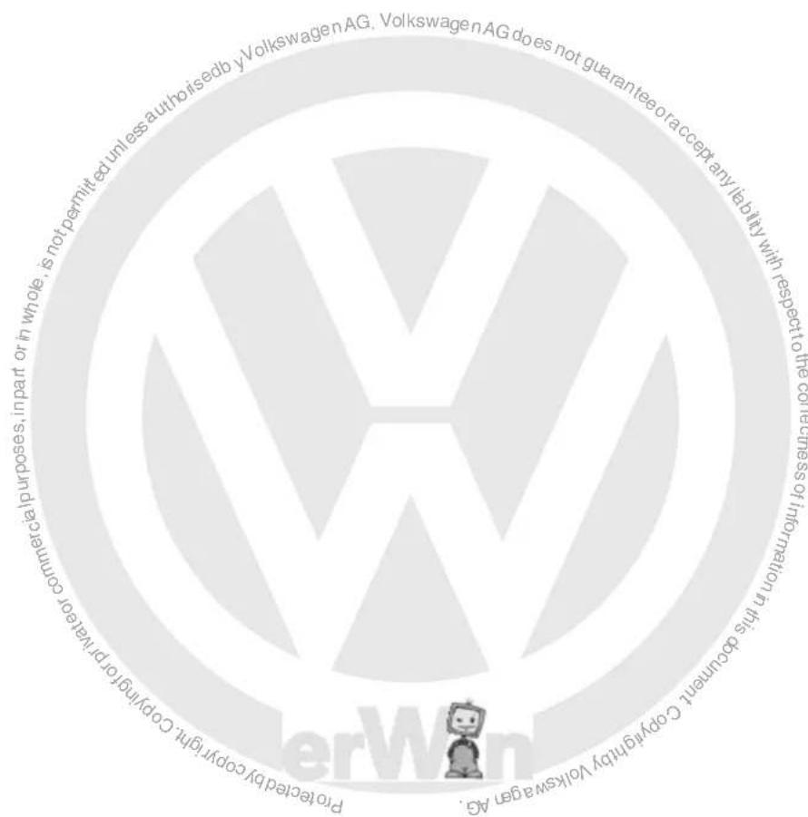 Protected by copyright © copyright for making commercial purposes, in part or in whole, is not permitted unless authorised by Volkswagen AG. Volkswagen AG does not guarantee or accept any liability with respect to the correctness of information in this document. Copyright by Volkswagen AG.
