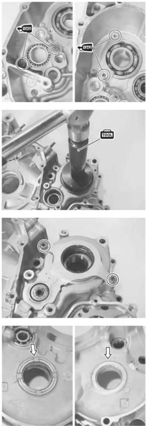 KAWASAKI KLV1000 (2004) - CRANKCASE-CRANKSHAFT BEARING CRANKCASE-CRANKSHAFT BEARING INSPECTION - 3