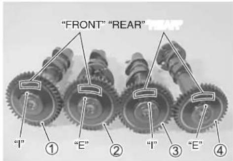 "FRONT" "REAR" "I" ① "E" ② "I" ③ "E" ④