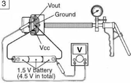 3 Vout Ground Vcc 1.5 V battery (4.5 V in total) V