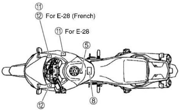 ⑪ ⑫ For E-28 (French) ⑪ For E-28 ⑤ ⑧ ⑫ ⑫ For E-28 (French)