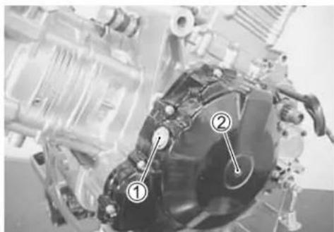 Technical diagram of a mechanical assembly with numbered components, likely for assembly or maintenance reference.