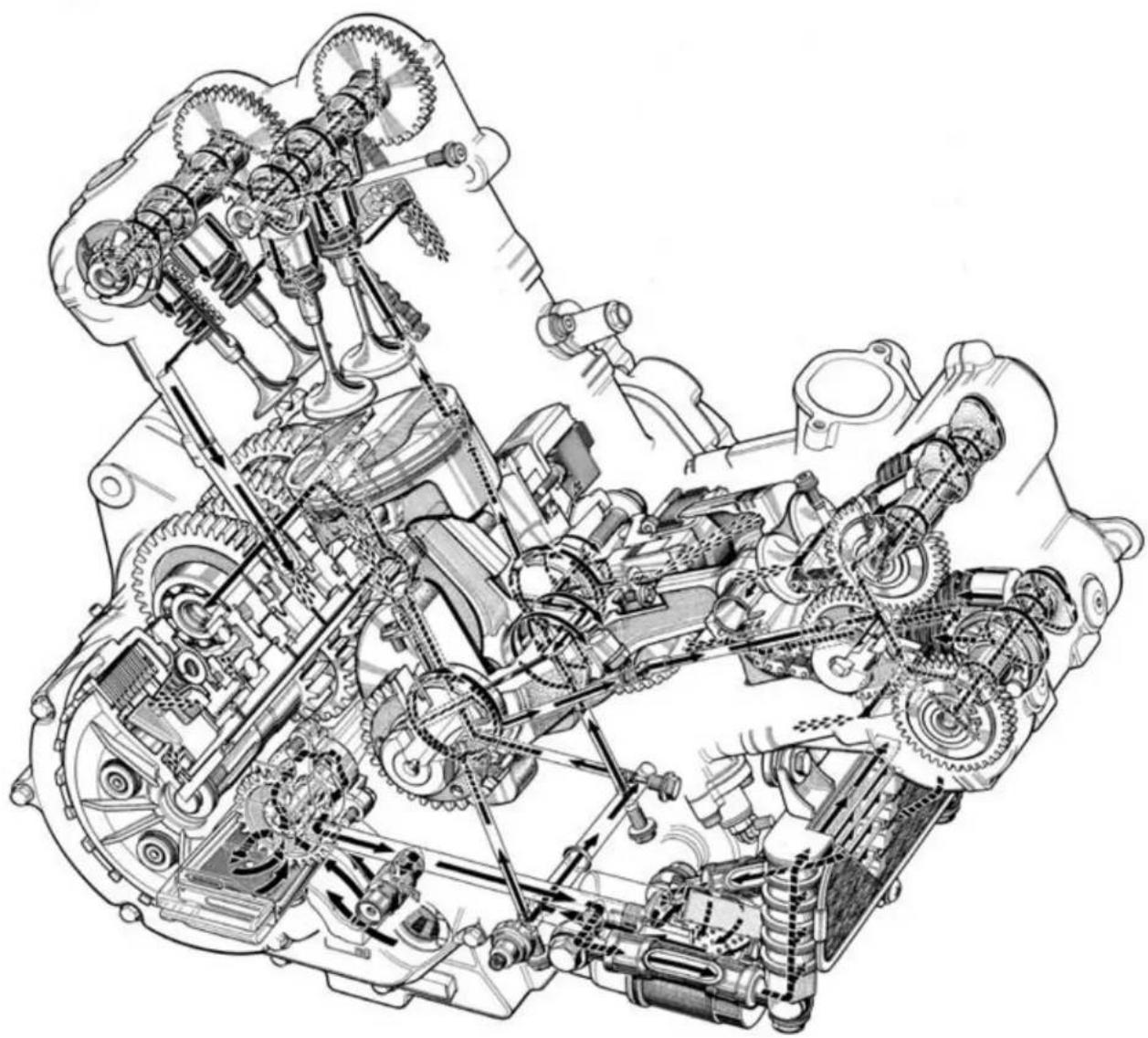 KAWASAKI KLV1000 (2004) - ENGINE LUBRICATION CIRCUIT - 1