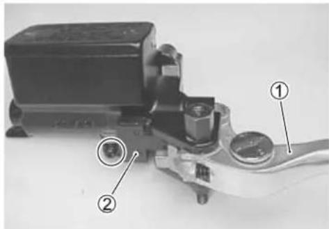 Labeled mechanical device diagram showing components with numbered annotations