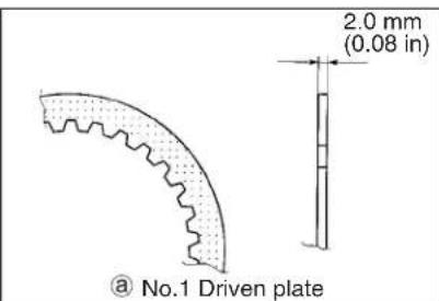 2.0 mm (0.08 in) a No.1 Driven plate